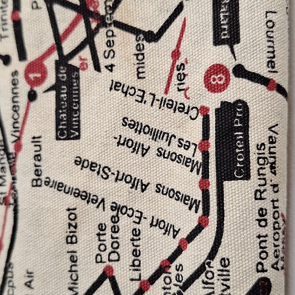 #ACW  E.M. KEKE sport canves bag collage of subway & train stations in France - Picture 12 of 16